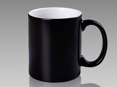 11oz Color glazed ceramic mugs Custom black inside&outside coffee cup manufacturer of china