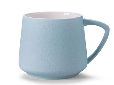 Custom matte plain black ceramic mugs with 7 shape handle coffee cups suppliers